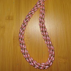 Pink beaded necklace